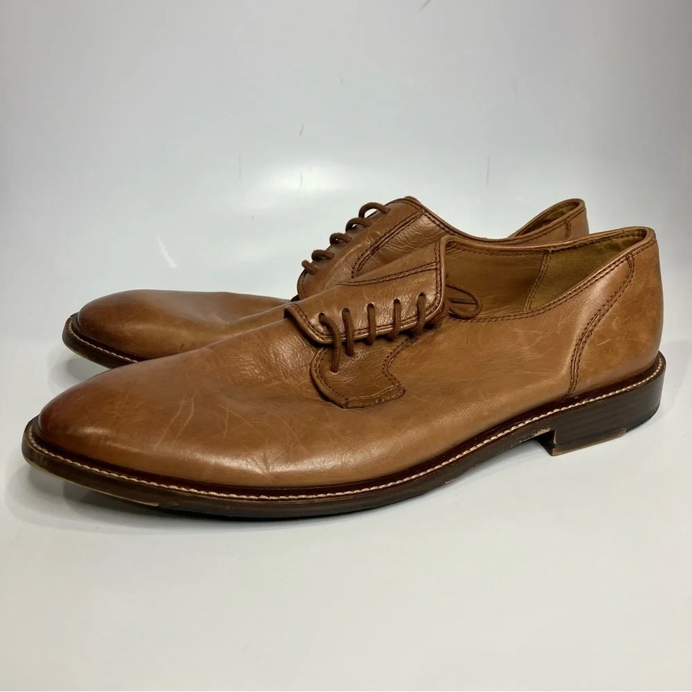 Public opinion tan leather Oxford shoes size‎ 12